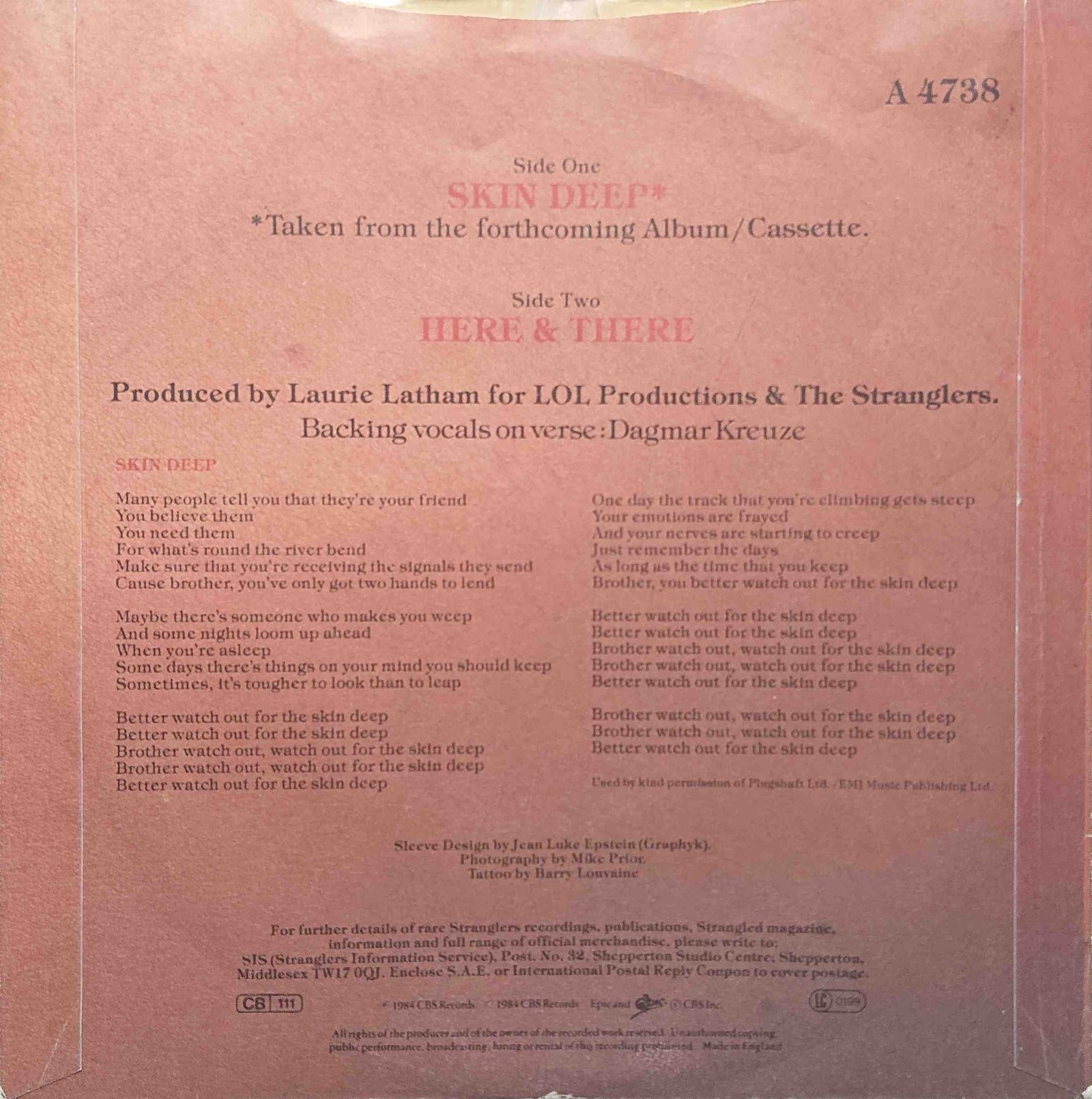 Back cover of A 4738